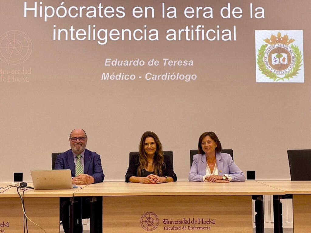 Conferencia Hipócrates en la era de la IA Eduardo de Teresa Colegio de Médicos Huelva Universidad de Huelva, Caixabank